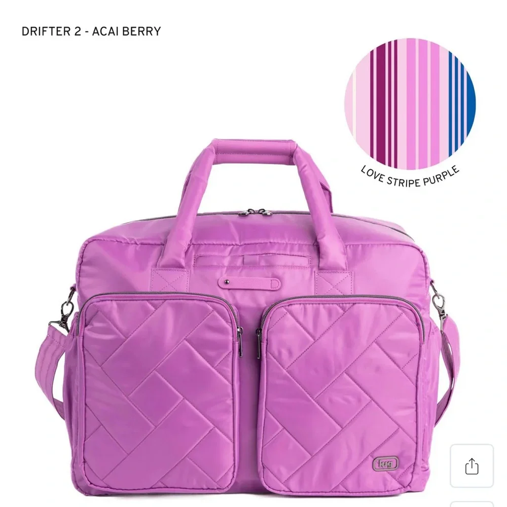 NWT Lug Drifter 2 Duffel Bag in Açaí Berry - Picture 4 of 10